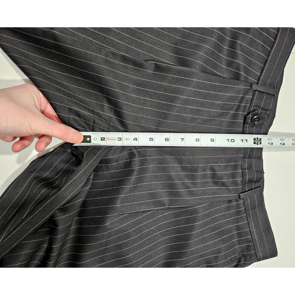 Donald Trump Suit 41 Blazer 34x35 Pants Black Gray Pinstripe 2 Button WOOL - Picture 8 of 11